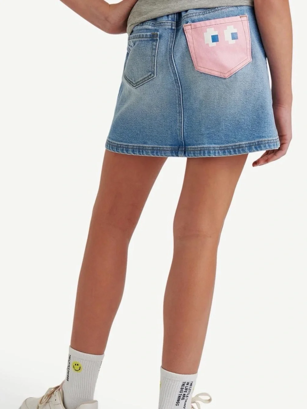Justice Girls' Denim PAC Man Skort 7/8